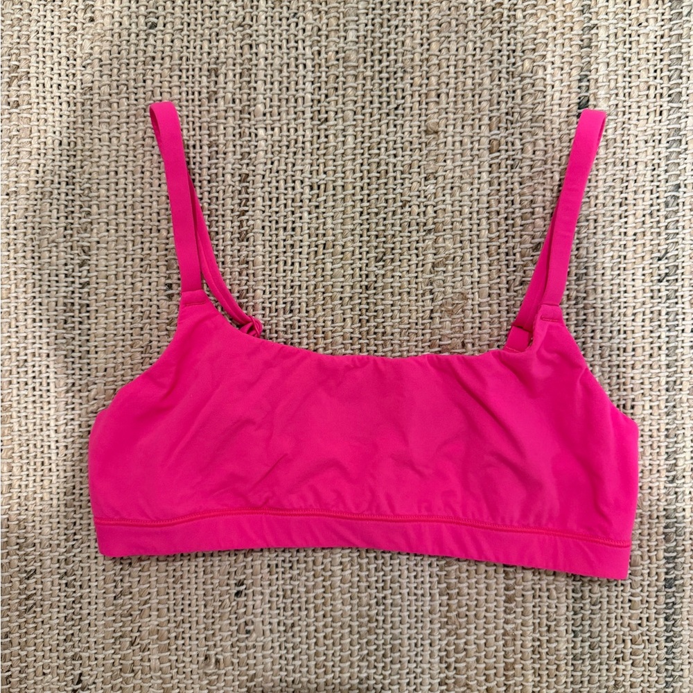 Skims Women's Pink Bralette - Stretch Comfort Crop Top